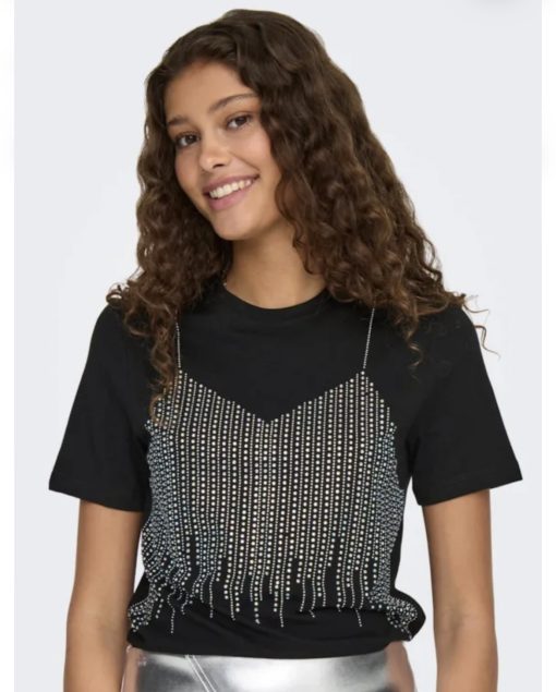 T-shirt Corpetto in strass Only - immagine 5