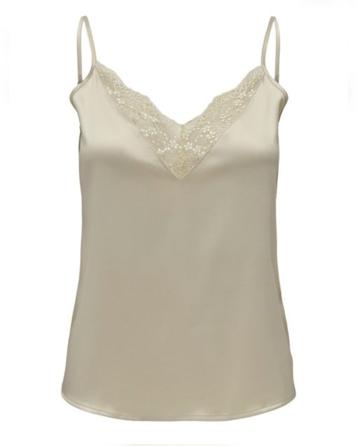 Top in raso con merletto Only - immagine 6