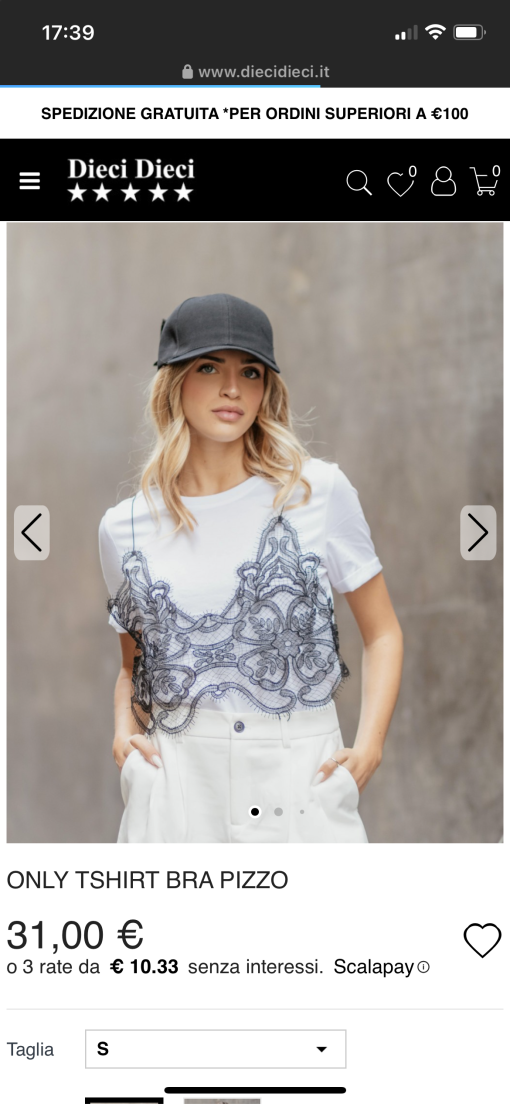 T-shirt con applicazione in pizzo Only - immagine 8