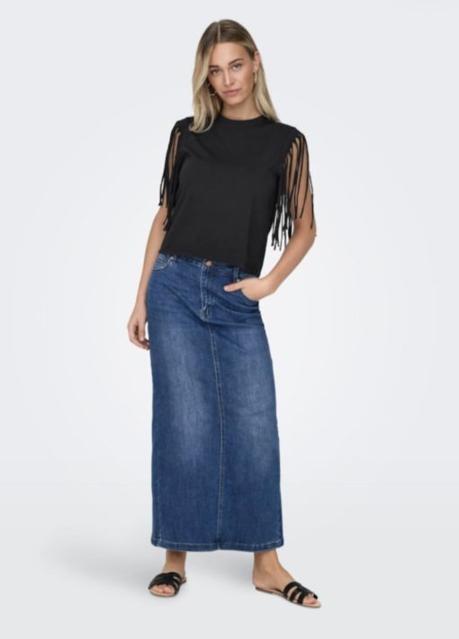 T-shirt Only con frange sulle maniche - immagine 4
