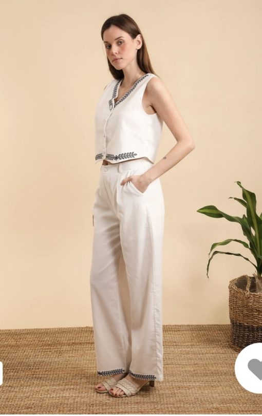 Coordinato Lino e cotone con gilet