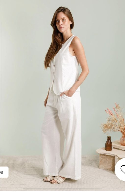 Coordinato Lino e cotone con borchie