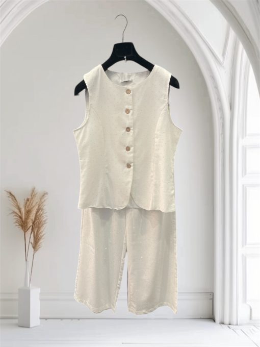 Coordinato Lino e cotone con borchie - immagine 5