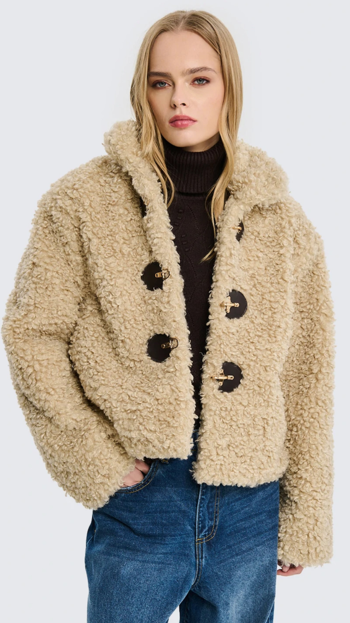 Pelliccia crop con Alamari TwoWay