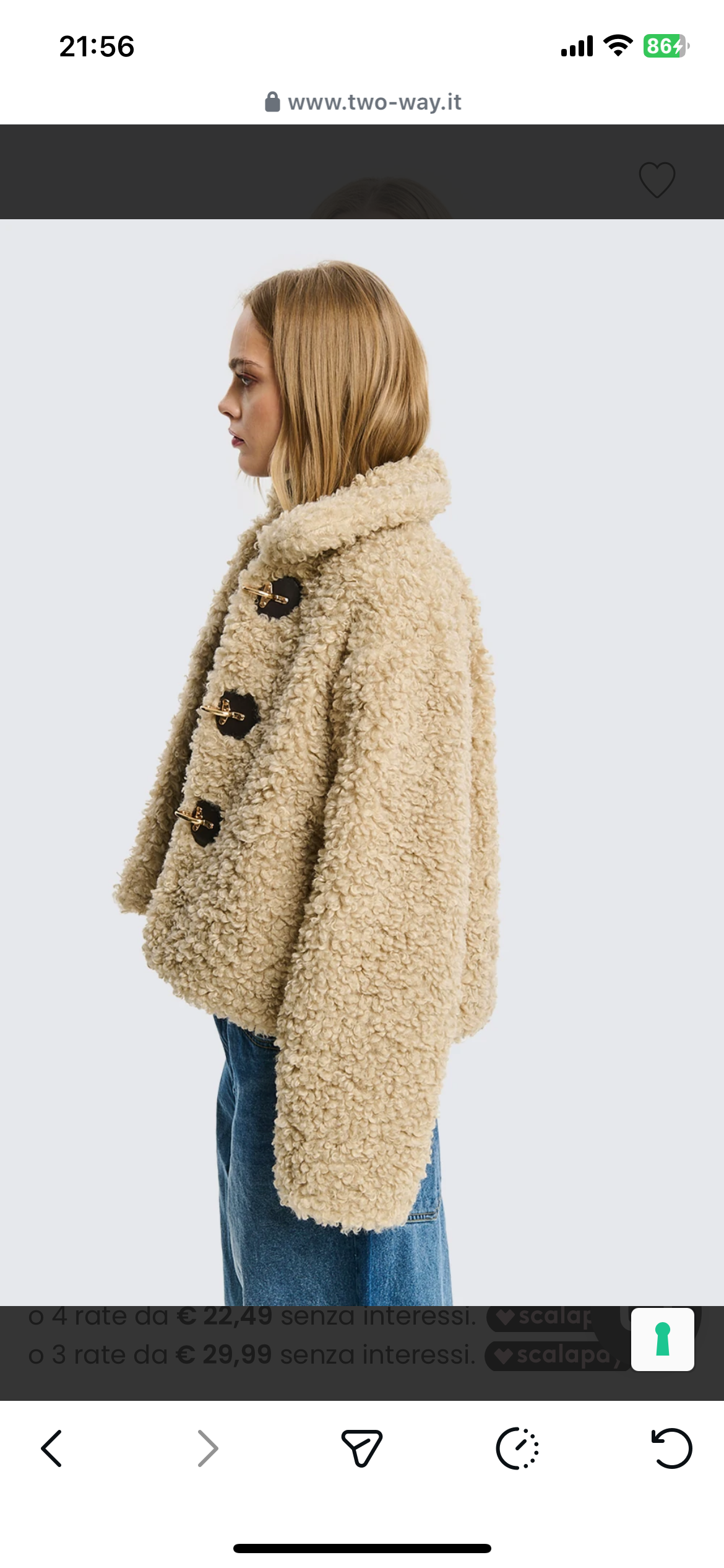 Pelliccia crop con Alamari TwoWay - immagine 3