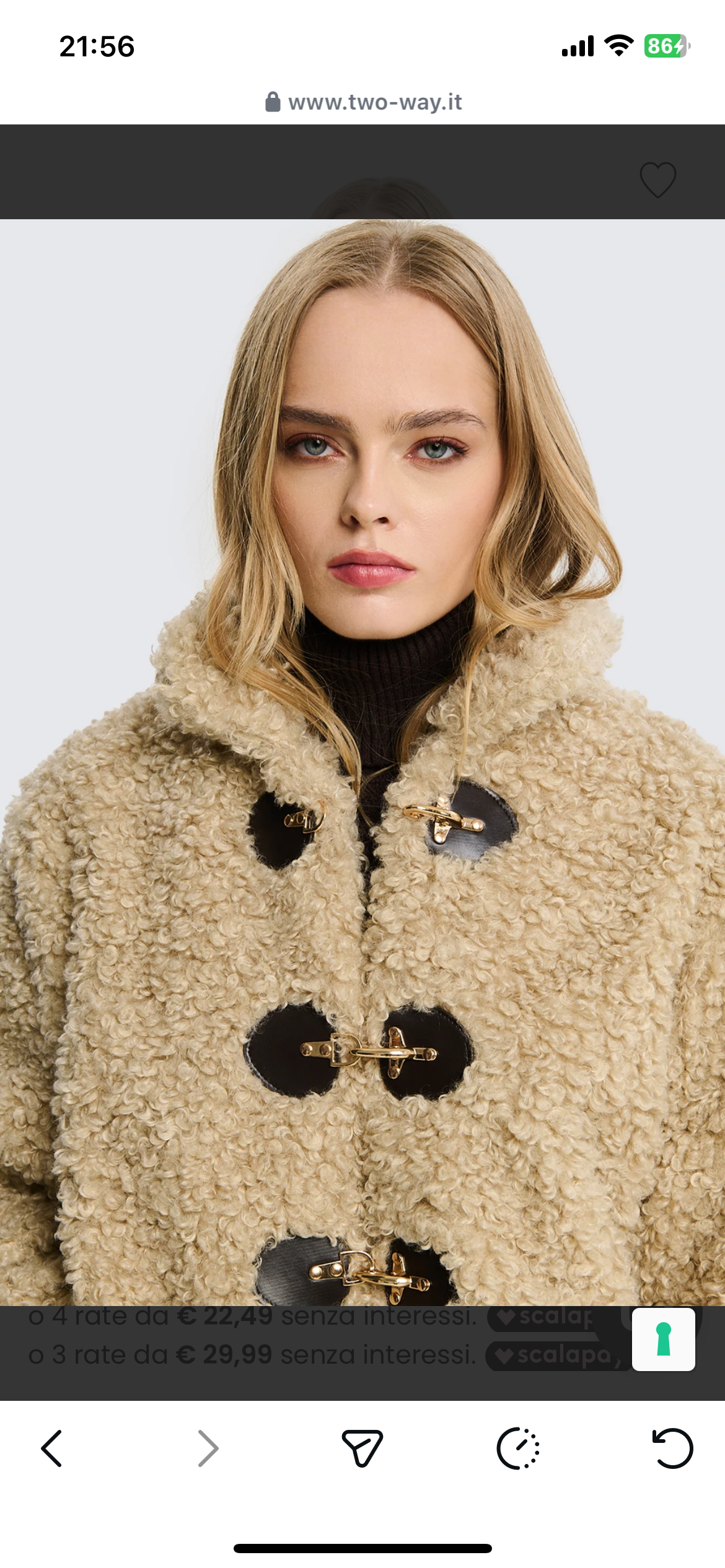 Pelliccia crop con Alamari TwoWay - immagine 2